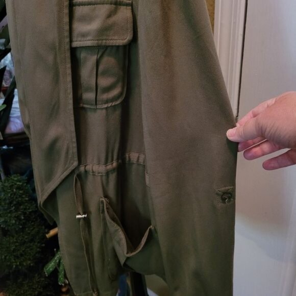 Green Torrid Top Lightweight Jacket Large Utility Boho Bohemian Size 0 Large - Picture 5 of 10